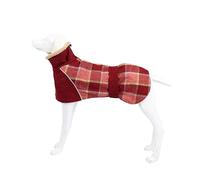 VOODUE Manteau Chaud et épais for Grands Chiens, Veste d'hiver for Chiens de Taille Moyenne et Grande, vêtements for Animaux de Compagnie, vêtements à roulettes for lévriers(Red,XX-Large)