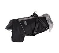 VOODUE Veste imperméable for Chien et Chiot, avec col en Fourrure, vêtements for Animaux de Compagnie, vêtements for Petits et Moyens Chiens(Noir,L)