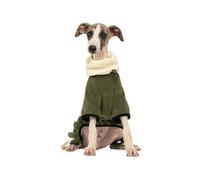 VOODUE Vêtements à Quatre Pattes for Chien de Compagnie, Gilet Polaire Chaud Coupe-Vent for lévrier Whippet Fin(Vert,L)