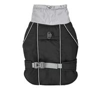 VOODUE Vêtements for Chiens, Veste d'hiver de Luxe, imperméable, Doux, rembourré, Chaud, Manteau réfléchissant for Animaux de Compagnie, Tenue réfléchissante(Noir,L)