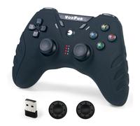 VooFun Manette PC Sans Fil, Manette PS3 Gamepad PC avec Hall Joystick(No Drift), Double Vibration, 2,4G Gamer Manttes pour Windows 11/10/8/7, PS3, Laptop, Steam, Raspberry Pi, Android TV/TV Box