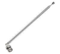 VooGenzek 100cm 7 Sections Antenne Télescopique, Antenne Télescopique Portable FM, Antennes Radio FM Télescopiques Portables, avec Connecteur BNC, pour TV Dab AM/FM Réception Stéréo