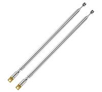 VooGenzek 2 Pièces 100cm 7 Sections Antenne Télescopique, Antenne Télescopique Portable FM, Antennes Radio FM Télescopiques Portables, pour TV Dab AM/FM Réception Stéréo