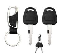 VooGenzek 2 Pièces F900 Clés D'allumage de Remplacement e Rechange de Contact, avec Porte Clés, Compatible avec John Daewoo Doosan DX60 70 75 80 Bobcat E55W E57W E60 E62
