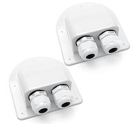 VooGenzek 2 Pièces Presse Étoupe Solaire d'entrée de Câble Étanche pour Câble 6-12 mm, ABS IP68 Solaire Double Entrée de Câble Gland pour Panneaux Solaires de Camping-Car, Caravane, Bateau