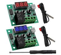 VooGenzek 2 Pièces W1209 Module de Contrôleur de Température, 12V CC Micro Thermostat Numérique, Module de Contrôle Électronique de la Température, -50-110°C, avec Sonde NTC Étanche
