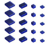 VooGenzek 20 Pièces Dissipateurs de Chaleur pour Raspberry Pi 4 Modèle B, Aluminium Ensemble du Dissipateur Thermique avec Ruban Adhésif Thermo-Conducteur, pour Raspberry Pi 4B Dissipateurs