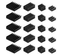 VooGenzek 20 Pièces Dissipateurs de Chaleur pour Raspberry Pi 4 Modèle B, Aluminium Ensemble du Dissipateur Thermique avec Ruban Adhésif Thermo-Conducteur, pour Raspberry Pi 4B Dissipateurs