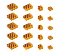 VooGenzek 20 Pièces Dissipateurs de Chaleur pour Raspberry Pi 4 Modèle B, Aluminium Ensemble du Dissipateur Thermique avec Ruban Adhésif Thermo-Conducteur, pour Raspberry Pi 4B Dissipateurs
