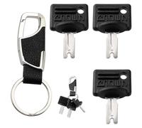 VooGenzek 3 Pièces 107151-002 Clés D'allumage de Remplacement e Rechange de Contact, avec Porte Clés, Compatible avec Hyster Mores A214062 Clark Yale