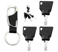 VooGenzek 3 Pièces 14607 701 45501 Clés D'allumage de Remplacement e Rechange de Contact, avec Porte Clés, Compatible avec JCB les Engins de Chantier 333/Y1374 et 331/26790