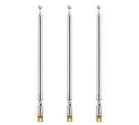VooGenzek 3 Pièces 75cm 7 Sections Antenne Télescopique, Antenne Télescopique Portable FM, Antennes Radio FM Télescopiques Portables, pour TV Dab AM/FM Réception Stéréo