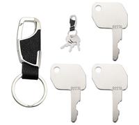 VooGenzek 3 Pièces 92274 Clés D'allumage de Remplacement e Rechange de Contact, avec Porte Clés, Compatible avec Thwaites JCB Benford Terex les Clés de Démarrage