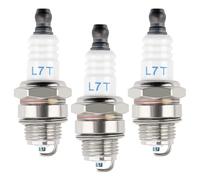 VooGenzek 3 Pièces Bougies d'allumage L7T, Tondeuse Bougie d'Allumage, Bougie d'allumage Borne Solide Remplacer BM6A / L7T, Bougie d'allumage pour Moteur à Deux Temps, pour Tondeuse à Gazon Moteurs