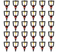 VooGenzek 30 Pièces Micro Arroseur Buse, 360 Degrés Buses D'atomisation, Refraction Micro Buse, Suspendu Irrigation Arroseur avec Connecteur Barb, pour Pelouses Jardins