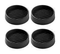 VooGenzek 4 Pièces 5.1cm Patin Rond Antidérapant en Caoutchouc, Bed Sofa Wheel Anti-Slip Pad, Pied en Caoutchouc Pad, pour Lit Armoire Canapé Chaise Table, Noir