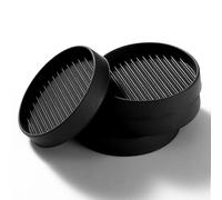 VooGenzek 4 Pièces 7.6cm Patin Rond Antidérapant en Caoutchouc, Bed Sofa Wheel Anti-Slip Pad, Pied en Caoutchouc Pad, pour Lit Armoire Canapé Chaise Table, Noir