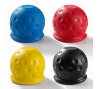 VooGenzek 4 Pièces Cache Boule Attelage, 50mm Barre de Remorquage Boule Attelage Caoutchouc, Capuchon de Protection de Boule d'attache Remorque, pour Remorque, Camions, Voiture
