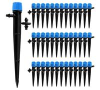 VooGenzek 40 Pièces Goutteur Irrigation Réglable, 360 Degrés 8-Trou Micro Asperseur Goutte à Goutte pour Tube 4/7mm, Goutteur d'irrigation Insertion, Bleu (avec Connecteur)