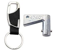 VooGenzek 47401 701 Clés D'allumage de Remplacement e Rechange de Contact, avec Porte Clés, Compatible avec JCB/Terex les Mini-Pelles