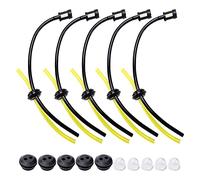 VooGenzek 5 Ensembles Universel Filtre à Essence Kit, Tube d'étanchéité, Durites d'essence de Tondeuses avec Poire d Amorçage, pour Coupe-Herbe, Débroussailleuse, Tronconneuse Taille-Haie