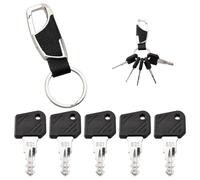 VooGenzek 5 Pièces 801 Clés D'allumage de Remplacement, Clé de Rechange de Contact, avec Porte Clés, Compatible avec Linde Chariot élévateur, gerbeur et transpalette ANT