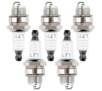 VooGenzek 5 Pièces Bougies d'allumage L7T, Tondeuse Bougie d'Allumage, Bougie d'allumage Borne Solide Remplacer BM6A / L7T, Bougie d'allumage pour Moteur à Deux Temps, pour Tondeuse à Gazon Moteurs