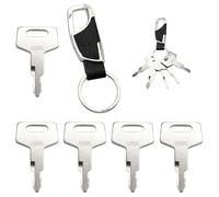 VooGenzek 5 Pièces H806 Clés D'allumage de Remplacement, Clés de Rechange de Contact, Clés d'allumage d'usine, avec Porte Clés, Compatible avec Takeuchi Pelleteuses