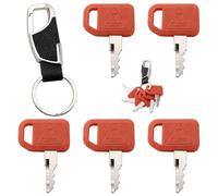VooGenzek 5 Pièces T209428 Clés D'allumage de Remplacement e Rechange de Contact, avec Porte Clés, Compatible avec John Deere les Chargeuses Compactes 260 280 313 315 318D 332 332D