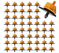 VooGenzek 50 Pièces 2 GPH Goutteurs Compensateurs de Pression, 1/4 Pouce Goutteur D'irrigation en Plastique, Arrosage de Jardin Goutteur à Compensation, pour Gazon de Jardin, 8L