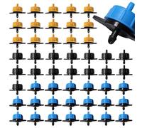 VooGenzek 50 Pièces 3 Tailles 0.5/1/2 GPH Goutteurs Compensateurs de Pression, 1/4 Pouce Goutteur D'irrigation en Plastique, Arrosage de Jardin Goutteur à Compensation, pour Gazon de Jardin, 2/4/8 L