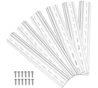 VooGenzek 6 Pièces Rail DIN en Aluminium, Rail DIN Montage en Forme de U, avec 12 Pièces Vis, pour Série de Bornes Sur Rail DIN et Contacteur, 35 x 200 mm