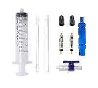 VooGenzek 7 Pièces Tube de Remplissage de Scellant pour Pneu Tubeless, avec Outil de Retrait de Valve Presta et Presta Valve Core & Cap, Outil Réparation de Vélo, pour Stans No Tubes Sealant et Autres