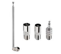 VooGenzek 75cm 7-Section Antenne Télescopique FM 75 Ohm, FM Antenne Radio Antenne Chaine HiFi pour Mini-Récepteur, Récepteur Dab AM FM 75 Ohm, Compatible avec Denon, Roberts, Marantz, Yamaha