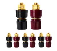 VooGenzek 8 Pièces M6 Borne de Liaison, M6 Filet Junction Post Connecteur, Bornes de Reliure de Type 333, Bornier du Régulateur de Tension, 0V-380V 100A