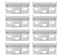 VooGenzek 8 Pièces Support Rail Armoire, Rail de Suspension Fixation Plaque Support placards Meubles, Supports de Suspension Robustes pour Armoires, pour Suspension Armoire Penderie