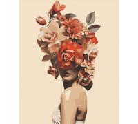 vooiceofco Peinture Numero Adulte,Peinture par Numero Adulte,Peinture Numero Enfant,DIY Peinture Acrylique pour Adultes débutants Facile sur Toile,40×50 cm sans Cadre-Fleurs et femmes 01