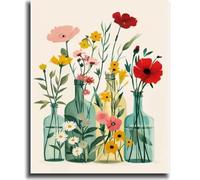 vooiceofco Peinture Numero Adulte,Peinture par Numero Adulte,Peinture Numero Enfant,DIY Peinture Acrylique pour Adultes débutants Facile sur Toile,40×50 cm sans Cadre-Bouquet coloré