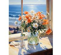 vooiceofco Peinture Numero Adulte,Peinture par Numero Adulte,Peinture Numero Enfant,DIY Peinture Acrylique pour Adultes débutants Facile sur Toile,40×50 cm sans Cadre-Tournesol