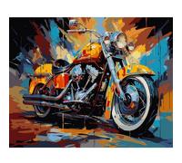 vooiceofco Peinture Numero Adulte,Peinture par Numero Adulte,Peinture Numero Enfant,DIY Peinture Acrylique pour Adultes débutants Facile sur Toile,40×50 cm sans Cadre-Moto