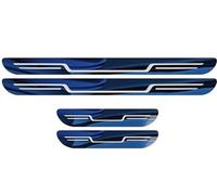 VOOIV 4Pcs Threshold Bar Protection pour BMW G32 630d xDrive Gran Turismo 2017-2023, Protection Seuil Porte Acier Inoxydable Antirayures Pédale Bienvenue Garde Plaque Plinthes,A/Blue