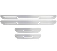 VOOIV 4Pcs Threshold Bar Protection pour BMW X2 sDrive20i/ X2 M35i (Seit 2024), Protection Seuil Porte Acier Inoxydable Antirayures Pédale Bienvenue Garde Plaque Plinthes,D/Silver