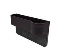 VOOIV Auto Seat Gap Organisateur avec Porte-gobelet pour Fiat 500e Hatchback 2020 2021 2022 2023 2024+, Boîte de Rangement pour Siège Écart de Voiture Car Cup Holder Gap Bag,A Black-Main Driver