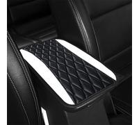 VOOIV Coussin Accoudoir Voiture pour Ford Puma/Puma Gen-E (Seit 2024), Universel Accoudoir Console Central Housse Cuir Protection Imperméable Accessoire,C White