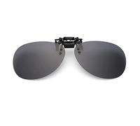 Voolga Clip Solaire, Clip Lunettes de Soleil Polarisées, Surlunettes de Soleil pour Hommes Femmes pour la Conduite et Les Activités de Plein air Lunette pour Conduite de nuit