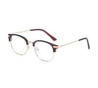 Voolga Lunette Anti Lumiere Bleue Homme Femme, Demi-Monture en Métal Lunette Gaming Réduisent la Fatigue Oculaire, Lunettes Filtrantes pour Ordinateur et Lecture de Produits électroniques et Gaming