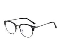 Voolga Lunette Anti Lumiere Bleue Homme Femme, Demi-Monture en Métal Lunette Gaming Réduisent la Fatigue Oculaire, Lunettes Filtrantes pour Ordinateur et Lecture de Produits électroniques et Gaming