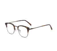 Voolga Lunettes Anti Lumière Bleue Lunettes anti-fatigue oculaire,Rétro à verres transparents Lunettes Rondes, lunette gaming Écran Ordinateur Téléphone hommes/femmes (Marron)