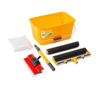 VOOMEY Lot de 10 rouleaux de peinture de 45,7 cm, lame d'écrémage pour cloison sèche de 40,6 cm, grand seau de peinture, cadre de rouleau de peinture de 45,7 cm avec manche d'extension de rouleau de