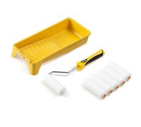 VOOMEY Petit rouleau de peinture en mousse, mini rouleau de peinture de 10,2 cm avec cadre de rouleau de peinture et plateau de peinture, parfait pour réparer des meubles, des armoires et d'autres